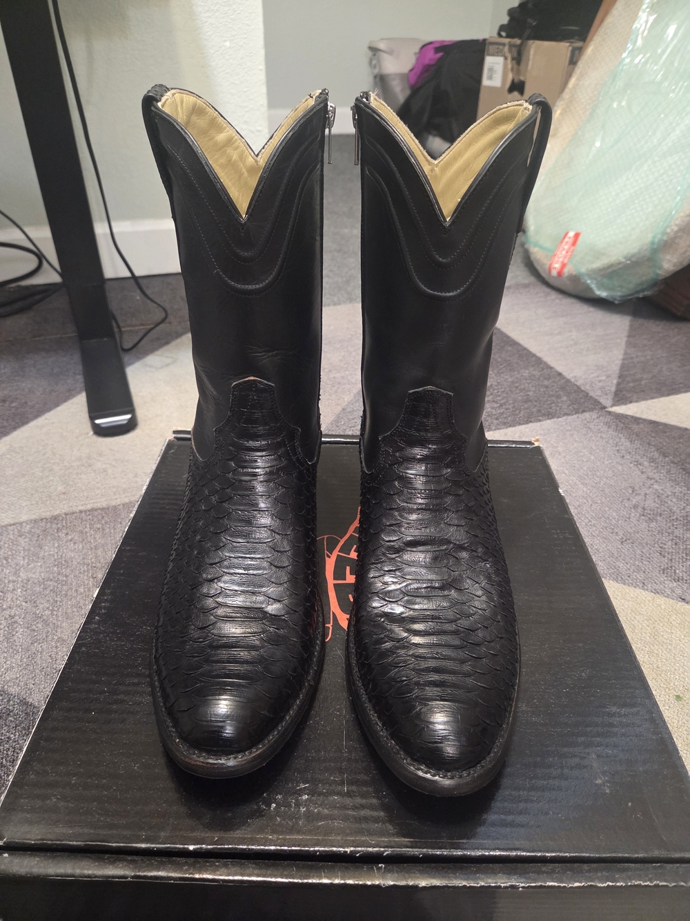Freebird Mens Black Pyrhon Boots